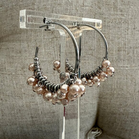 Dyrberg/Kern Vipas pearl hoop earrings - Picture 7 of 7
